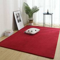 ins北欧地毯垫客厅茶几毯现代简约卧室房间满铺床边毯大面积家用(酒红 色 200*200cm)