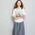 韩衣兜 2015夏季新款韩版女装半身裙长裙两件套 W美8175(M)