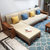 皮耐迪 胡桃木实木沙发组合 现代简约新中式家具实木布艺沙发 客厅(茶几)