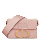 Dior女士桃粉色亮面牛皮箱型单肩包桃粉色 时尚百搭