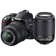 尼康（Nikon）D3100单反双头套机（18-55mm/55-200mm） 1400万像素 含18-55mm 55-200mm双镜头 双镜套机 专业单反数码相机