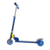 美洲狮（COUGAR） 儿童滑板车三轮闪光男女减震踏板代步车带车铃滑轮车(魅力蓝)