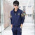 男运动套装学生休闲运动服男装春秋季青少年韩版开衫长袖外套(深蓝色 XXL)