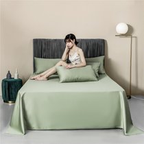 婵思 60支长绒棉经典 单床单 床上用品床单(灰绿 230*245cm)