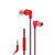 JBL T120A 耳机入耳式通用男女生手机电脑重低音耳麦低音炮耳机(红色)