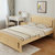 现代简约实木床双人床 主卧1.5米1.8米床松木单人床1.2米简易木床(其他)