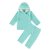 优1宝贝 儿童天鹅绒居家服装婴儿幼儿外出服保暖两件套分体内衣(湖蓝色 6个月)