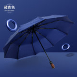 TP商务条纹折叠雨伞全自动晴雨两用伞三折伞学生加大十骨抗风TP7028(藏青色)