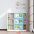 儿童书架绘本架实木幼儿园宝宝收纳置物架落地书柜玩具收纳柜家用(3层120蓝色)