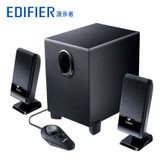 漫步者（Edifier） R101T06 电脑音响 台式小音箱 2.1低音炮 笔记本桌面音箱(黑色)