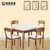 恒信家居（HX）现代简约客厅家具 钢化玻璃餐桌 可折叠伸缩饭桌子小户型餐桌椅组合(默认 两把椅子)