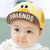 皮皮牛春季新品婴儿帽子宝宝条纹小熊鸭舌帽可爱潮萌儿童帽子(48cm（6-12个月） 黄色)