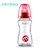 眯眯熊 防胀气玻璃奶瓶 新生儿婴儿宝宝玻璃奶瓶 台湾进口瓶身 防爆玻璃奶瓶120ml/260ml(酒红色260ml)