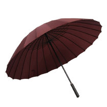 24骨雨伞长柄雨伞告伞双人伞直杆伞户外大伞面遮阳伞商务直杆伞tp7017(咖啡色)