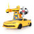 娃娃博士遥控变形1:24大黄蜂变形爬墙车一键变身金刚4大黄蜂擎天柱男孩玩具变形汽车机器人