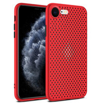 iPhone8/7/X手机壳 iphone6splus苹果se2020手机壳手机套保护壳保护套磨砂散热软壳(红色 iPhoneX)