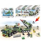 军事坦克积木兼容乐高创意儿童机构战争题材拼装玩具MOC搭建桌游(6853洲际导弹运输车 默认版本)