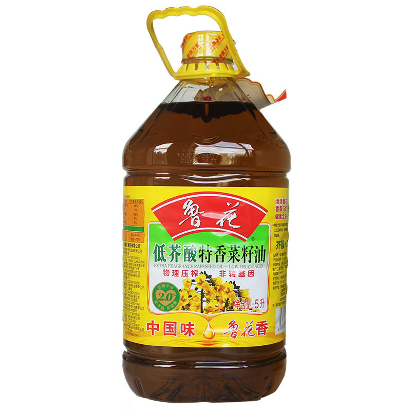 新货鲁花低芥酸特香菜籽油5l非转基因植物油压榨食用油家用5升