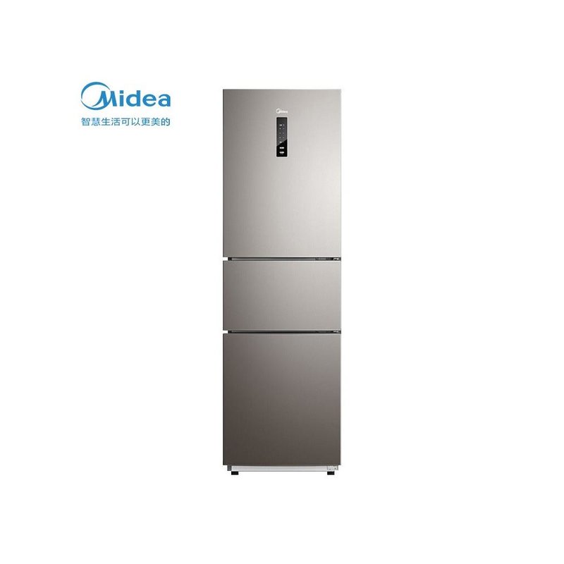 美的(midea)冰箱215升三门变频净味冰箱风冷无霜家用小型电冰箱