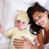 honey Hub婴儿100%有机棉防踢睡袋 连体衣 有机棉原色 0-2岁