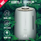 德尔玛（Deerma）加湿器 5L大容量 静音迷你办公室卧室家用香薰空气加湿 DEM-F600(白色 5L 触控感温)