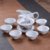 茶具套装青花陶瓷家用泡茶器功夫盖碗整套简约茶杯(8件套（高白瓷）雪景)