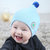 牛奶朋友新生儿春秋冬季胎儿帽男女儿童帽子毛线帽婴儿帽子(天蓝色 均码0-15个月（40-48CM）)