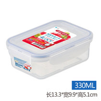 日本ASVEL 保鲜盒塑料微波炉饭盒长方形家用密封冰箱收纳盒储物盒 真快乐厨空间(330ml)