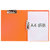 天色A4文件夹 双夹资料夹插页档案夹 试卷夹文件夹子板夹(双夹文件夹-橙色)