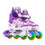 夏拓直排轮滑鞋男女闪光溜冰鞋儿童全套装可调滑冰鞋旱冰鞋(紫罗兰 大码（38-42码）)