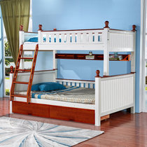 木巴地中海全实木松木多功能儿童床高低子母床上下床欧式美式双层床