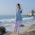 2018夏季新款女装气质修身显瘦收腰短袖A字裙纯色连衣裙短裙裙子(蓝色)(L)