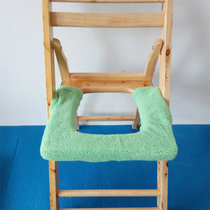 孕妇老年人坐便椅凳器坐垫家用实木折叠方形马桶椅子垫坐便套保暖(方形清新绿色扣子款马桶垫1026 默认版本)