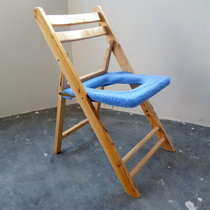 孕妇老年人坐便椅凳器坐垫家用实木折叠方形马桶椅子垫坐便套保暖(方形天蓝色马桶垫1078 默认版本)