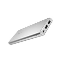 罗马仕GT 一万毫安超薄金属移动电源 手机平板通用充电银色(白色)