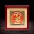腾龙红盘裱框漆线雕陶瓷工艺品摆件生日开业搬家祝寿礼品外宾礼物壁饰(33×33cm 默认版本)