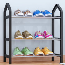 索尔诺简约简易鞋架 多层家用收纳鞋柜简约现代组装防尘鞋架子K323(黑色 鞋架K323)