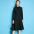 设计感中长小黑裙法式气质赫本礼服2021春秋新款打底裙黑色连衣裙(黑色 XL)