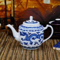 茶壶水壶油壶中国风老式怀旧青花釉下彩景德镇陶瓷茶壶凉水壶(中国龙)