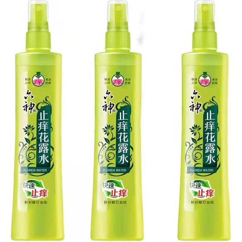 六神止痒花露水180ml3瓶止痒花露水