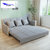 TIMI 现代简约沙发床 可折叠沙发 现代两用沙发 多功能沙发(浅灰色 1.63米带储物沙发床)