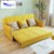 TIMI 现代简约沙发床 可折叠沙发 现代两用沙发 多功能沙发(柠檬黄 1.93米带储物沙发床)