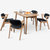 好事达戈菲尔白橡木餐桌椅 1.2米小户型饭桌 实木一桌四椅(一桌四椅（PU）)