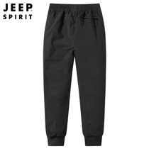 JEEP吉普新款男士羽绒裤防风保暖百搭束脚休闲长裤JPCS8017HX(黑色 XL)