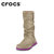 Crocs女靴子保暖 秋季卡骆驰阿瑞安娜反绒平底中筒时装靴|14685 阿瑞安娜麂皮靴(卡其/亮紫 38)