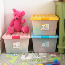 爱丽思IRIS日本 彩色环保塑料整理收纳箱 收纳盒(粉色 28L)