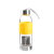 谢裕泰 耐热玻璃矿泉水瓶 带不锈钢茶漏(380ML 黄色)