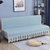 全盖沙发床罩可折叠防滑四季通用简易小型单人三人两用懒人沙发垫(纯色年代-蓝色(沙发垫） 长150*高140cm)