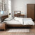 斯蒂朗 B09 北欧实木床 简约现代1.8米双人床 1.5m卧室单人床 日式原木色家具(胡桃色 1.5米全实木床+床垫+床头柜*2)