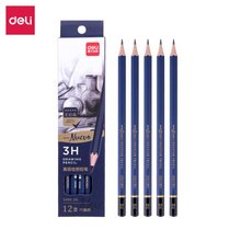 得力S999-3H_高级绘图铅笔12支彩盒装3H(蓝)(12支盒)（对公）
